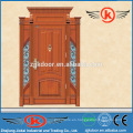 JK-AF9019 chalet de lujo de madera blindada madera puerta piel